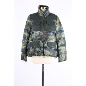 NEW Moncler Kiku Goose Down Puffer Jacket Sz 1/S Camouflage $1900